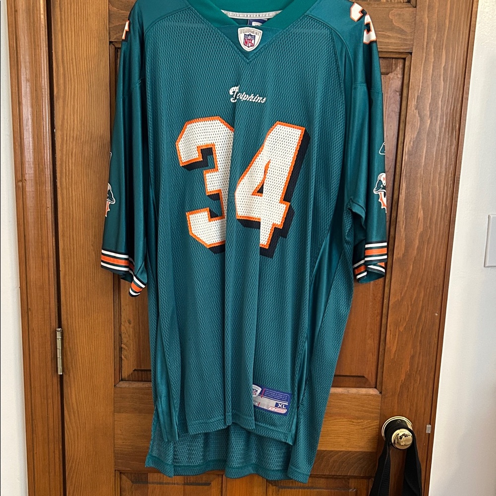 NFL Teal Mesh Football Jersey with Red & Blue NFL Shield Patch